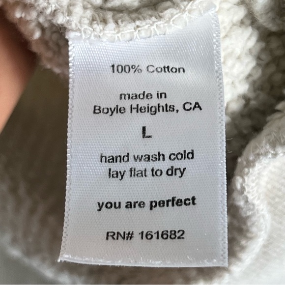 Perfectwhitetee tyra fleece 1/4 zip sweatshirt Size Large In Sugar 100% Cotton - Picture 11 of 14